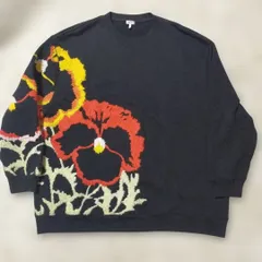 【平手友梨奈＆桑田社長着用アイテム】 ロエベ パンジー刺繍スウェット L ブラックのサムネイル