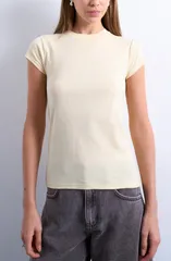 トップショップ レディース トップス シャツ コットン Topshop Everyday Cotton TShirt Buttermilkのサムネイル