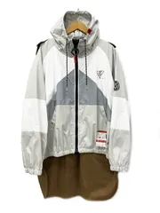 ミハラヤスヒロ MIHARA YASUHIRO 21SS Docking Shirt Parka ドッキング シャツ パーカー レイヤード ジャケット A06BL091 46 ホワイト グレー ブラウン ブランド古着ベクトル 中古260424のサムネイル