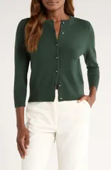 ヴィンス レディース アウター カーディガン ウール Vince Wool Cashmere Blend Cardigan Forest フォレストのサムネイル