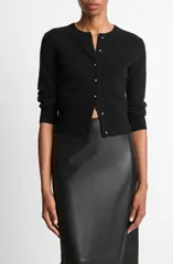 ヴィンス レディース アウター カーディガン ウール Vince Wool Cashmere Blend Cardigan Black ブラックのサムネイル