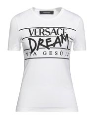 VERSACE ヴェルサーチレディースWhiteTシャツ36メデューサピン付き 
