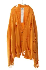 ダブレット doublet 23SS DESTROYED CARDIGAN ORANGE デストロイド ダメージ加工 カーディガン 23SS34KN101 L オレンジ ブランド古着ベクトル 中古●250922のサムネイル