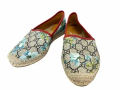 グッチ GUCCI GG ブルームス フローラル エスパドリーユ スリッポン シューズ 546151 36 青ブルー ブランド古着ベクトル 中古●▲260308のサムネイル