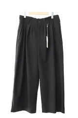 ディガウェル DIGAWEL 25AW Wide tuck pants ワイド タック スラックス トラウザーズ パンツ DWYB014 1 黒ブラック ブランド古着ベクトル 中古●■251206のサムネイル