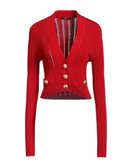 バルマン レディース アウター カーディガン BALMAIN Red レッドのサムネイル