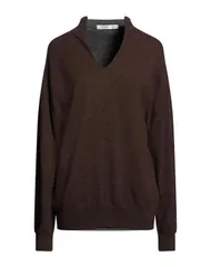 カルヴェン レディース アウター カーディガン カシミヤニット CARVEN Dark Brown ブラウンのサムネイル