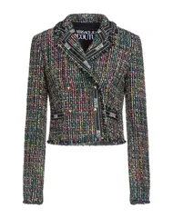 ヴェルサーチ レディース アウター ジャケット・ブルゾン テーラードジャケット VERSACE JEANS COUTURE Black ブラックのサムネイル