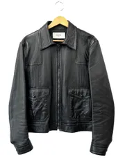 セリーヌ CELINE 21SS Loose Blouson Lambskin ラムスキン ルーズ ブルゾン 羊革 ジップアップ レザー ジャケット 2E525968H 52 黒ブラック ブランド古着ベクトル 中古■260411のサムネイル
