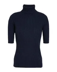 ヘルノ レディース アウター ニット・セータートルネック HERNO Navy ネイビーのサムネイル