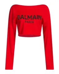 バルマン レディース トップス シャツ プルオーバー BALMAIN Red レッドのサムネイル