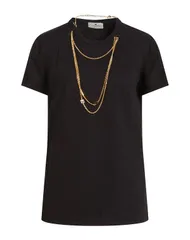 エリザベッタフランキ レディース トップス Tシャツ ELISABETTA FRANCHI Black ブラックのサムネイル