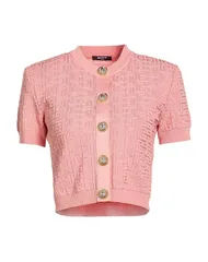 バルマン レディース アウター カーディガン BALMAIN Pink ピンクのサムネイル