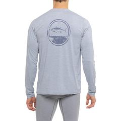 에디 바우어 남성 수영복 하프 팬츠 반바지 Eddie Bauer Fish Rash Guard UPF 40 Long Sleeve Chambray Blue Heather 헤더