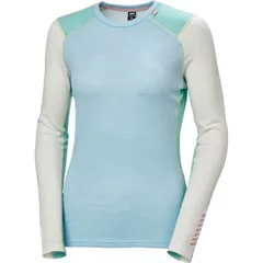 ヘリーハンセン レディース トップス シャツ Helly Hansen Lifa Merino Midweight Crew Baselayer Top Womens Light Cyan シアンのサムネイル
