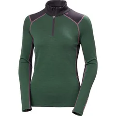 ヘリーハンセン レディース トップス シャツ Helly Hansen Lifa Merino Midweight 12 Zip Baselayer Top Womens Jungle Green グのサムネイル