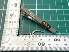 ネクタイピン チェーン付き ボタン掛け 梅 金彩 タイバー 和柄 和モダン