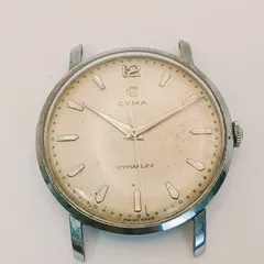 【稼働 良品】0602-2 CYMA CYMAFLEX シーマ フレックス メンズ腕時計 手巻き フェイスのみのサムネイル