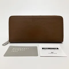 H456 未使用 マーガレットハウエルアイデア MARGARET HOWELL idea 長財布 財布 レディース ラウンドファスナー 薄型 モカ 本革 レザー 牛革 かわいい 可愛い おしゃれ お洒落のサムネイル