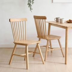 ①松田家具 木製 ダイニングチェア ナチュラル 椅子 2脚まとめ - メルカリ