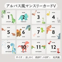 アルバス風マンスリーカード⋆ 𝐕 𓅯 * 12枚セットのサムネイル