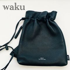 新品・未使用】アナック アマンダオイルレザー 巾着 ショルダー 2way黒