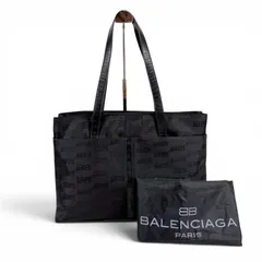 バレンシアガ　BALENCIAGA BBロゴ　トートバッグ　ナイロンキャンバス　ブラック　黒　ビジネスバッグのサムネイル
