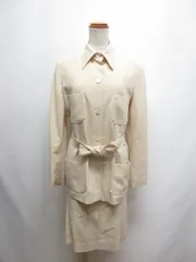 マックスマーラ MAX MARA ジャケット スカート セットアップ 腰ひも付き 38 アイボリーのサムネイル