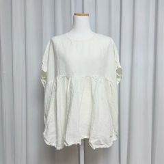 かぐれ レーヨンコットン2WAYブラウス ゆったり ワイド - メルカリ