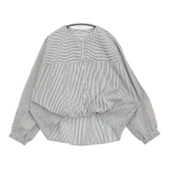 URBAN RESEARCH Sonny Label フロントタックバンドカラーシャツ ストライプ 長袖シャツ 26SS ホワイト ブラック レディース アーバンリサーチサニーレーベル【中古】6-0519M♪