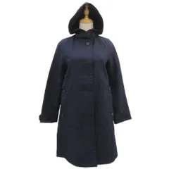 トラディショナルウェザーウェア Traditional Weatherwear DELVINE フーデットコート 34 紺 ネイビー ロング丈 /YS16 ■GY57のサムネイル