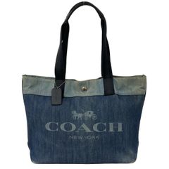 A4対応 コーチ デニム トートバッグ ブルー COACH D08 - メルカリ