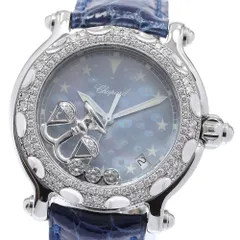 ショパール Chopard 28/8433 8347 ハッピースポーツ ゾディアック リーブラ ダイヤベゼル クォーツ メンズ 箱付き_959874のサムネイル
