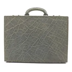 極美品▼Valextra ヴァレクストラ ヴィンテージ 希少 ダイヤルロック式 アタッシュケース エレファントレザー グレー 保存袋付き イタリア製 メンズのサムネイル
