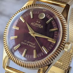 ROAMER ☆オーバーホール済☆スイス製☆ヴィンテージ70S☆レッド