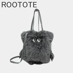 ルートート ROOTOTE モフモフ トートバッグ 2WAY ショルダーバッグ グレー ファー モンスター
