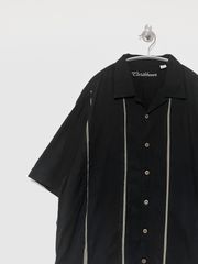 PERRY ELLIS】90s S/S シルクオープンカラーシャツ XL 開襟 半袖