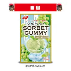 ノーベル  ソルベットグミ シャインマスカット味　6袋セット 【賞味期限 2026.9】のサムネイル