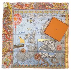 未使用品 Hermes カレ90 Le Voyage De Pytheas ピュテアスの航海 箱