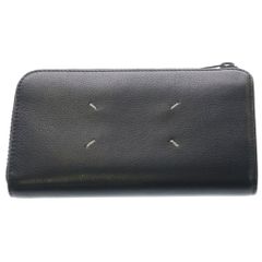 Maison Margielaマルジェラ ラウンドファスナー長財布 黒ブラック