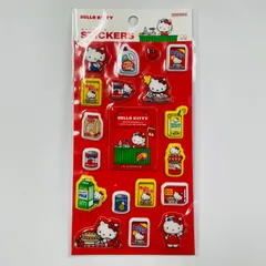 [ゆうメール配送] 【新品・訳あり】サンリオ　ハローキティ　ぷっくりシール　レッド　サンスター文具　4901770054483のサムネイル
