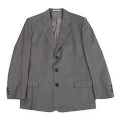 size48☆美品☆グッチ GUCCI 3釦ジャケット チャコールグレー - メルカリ