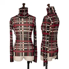 ジャンポールゴルチエ ファムJean Paul GAULTIER FEMME ハンドドローチェックプリントパワーネットカットソー ピンク黒白40のサムネイル