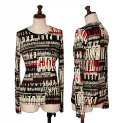 ジャンポールゴルチエ ファムJean Paul GAULTIER FEMME タイポグラフィープリントカットソー 黒白赤40のサムネイル