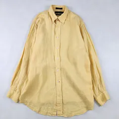 DANIEL CREMIEUX	長袖シャツ	リネン100% ボタンダウン B.Dシャツ 黄色 メンズ M L相当のサムネイル