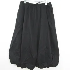 ザラ ZARA バルーン スカート ロング丈 コットン M ブラック 4391/528 kz13595