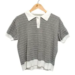 ★完売商品★ ヘザー Heather 『カジュアルな印象のポロアイテムをニットで上品に仕上げた1着』ボーダーポロニット【F】のサムネイル
