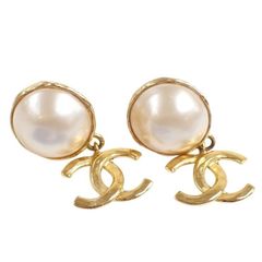 CHANELシャネル ヴィンテージ ターンロック パールイヤリング 44069 
