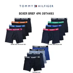 TOMMY HILFIGER(トミーヒルフィガー)メンズ ボクサーパンツ ボクサーブリーフ 前開き 4枚組 アソート セット ロゴ アンダーウェア 下着 男性用 09T4493のサムネイル