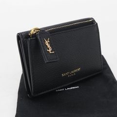 専用出品】サンローラン タイニー コンパクトウォレット レザー カーキ